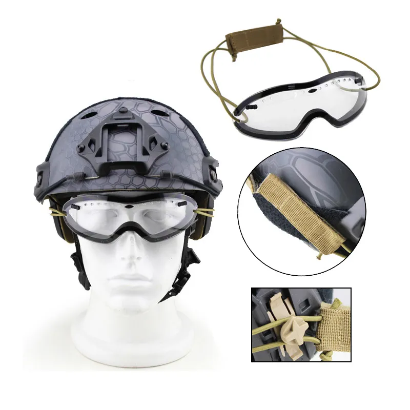 アウトドアスポーツエアソフトペイントボール撮影ギア戦術的なアクセサリー戦術的な高速ヘルメットゴーグル補助線NO01-125