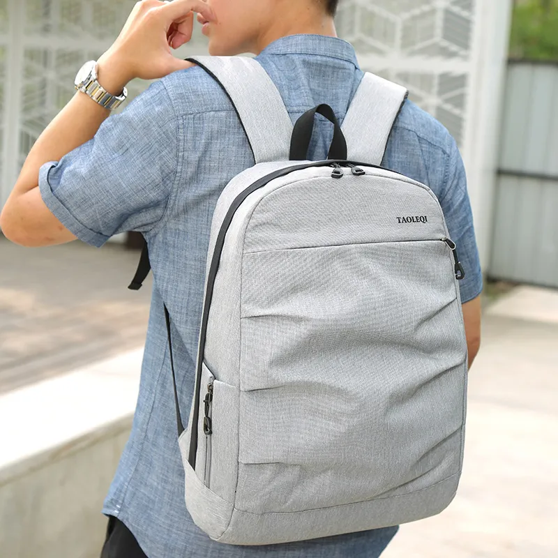 new mens and womens backpack korean leisure fashion computer bag large capacity mens middle school student usb backpack255A