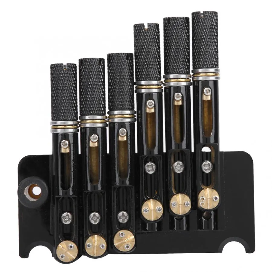 Black 6 Strings Guitar Bridge Mosiężna podstawa Bezgłowa tryl z zestawem akcesoriów instrumentów muzycznych