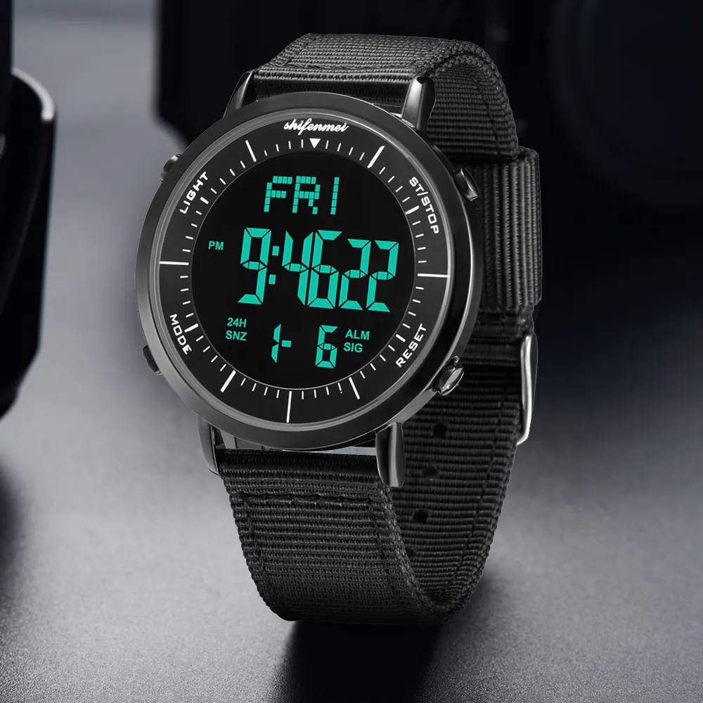 Shifenmei Ultra-Thin Men's Electronic Watch Men Sport Watch Autdoor Digital Watch電子腕時計監視Masculino L245E