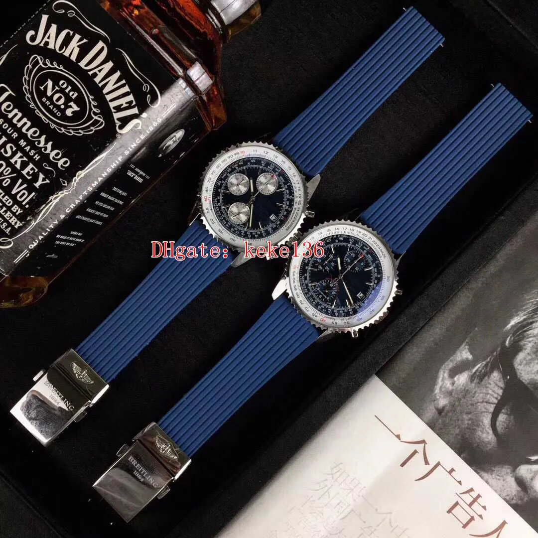 5 Style Topseller de haute qualité hommes montre 46mm Navitimer AB012012 BB0 bandes de cuir VK Quartz chronographe Workin montres pour hommes Wris194i