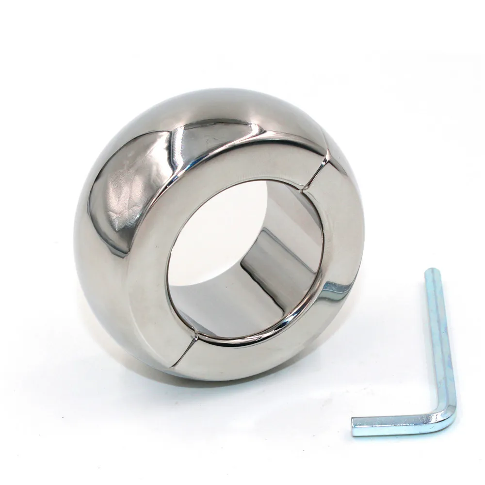 Menas de bola de pingente de escroto de metal Testis Peso Penis Restrição de aço inoxidável anel de bloqueio de galo 3 Tamanho para Choice1200617