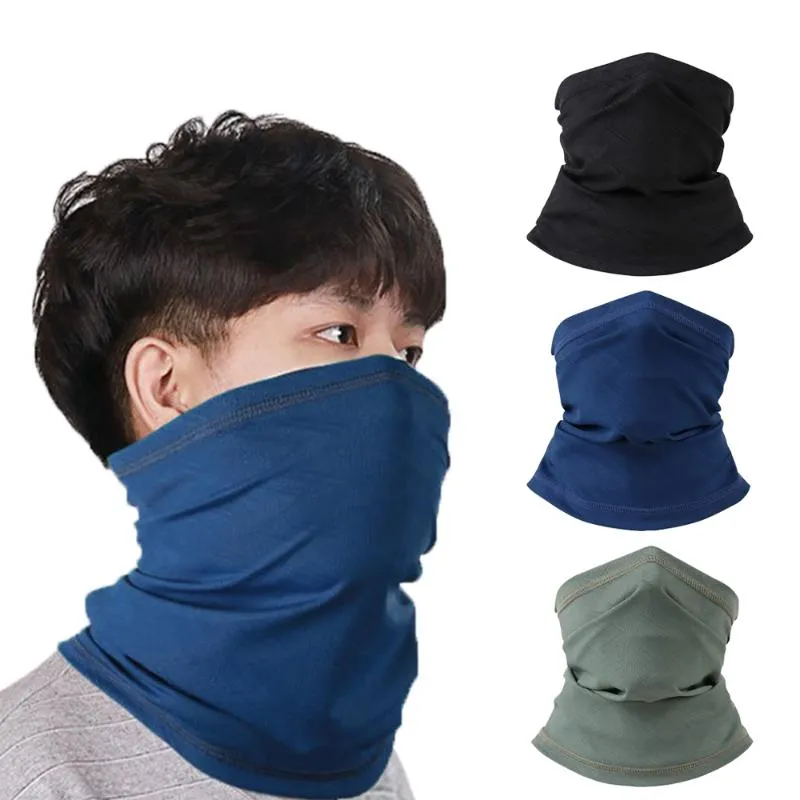 Outdoor Half Face Mask Tactical Summer Ice Scarf Windproof Sunproof Mask Bike Hat Neck Hood Protection for Hunting Climbing345F