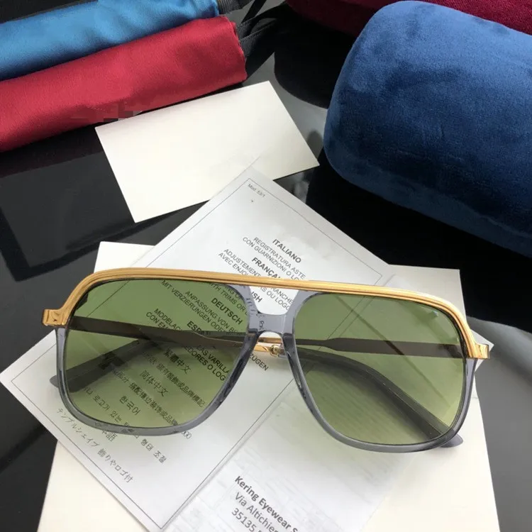 Nuova stella unisex occhiali da sole oversize Uv400 200s quadrati metallo telaio sportivo uomini donne Uv400 Fashion Euro-am Drive Goggles 265R