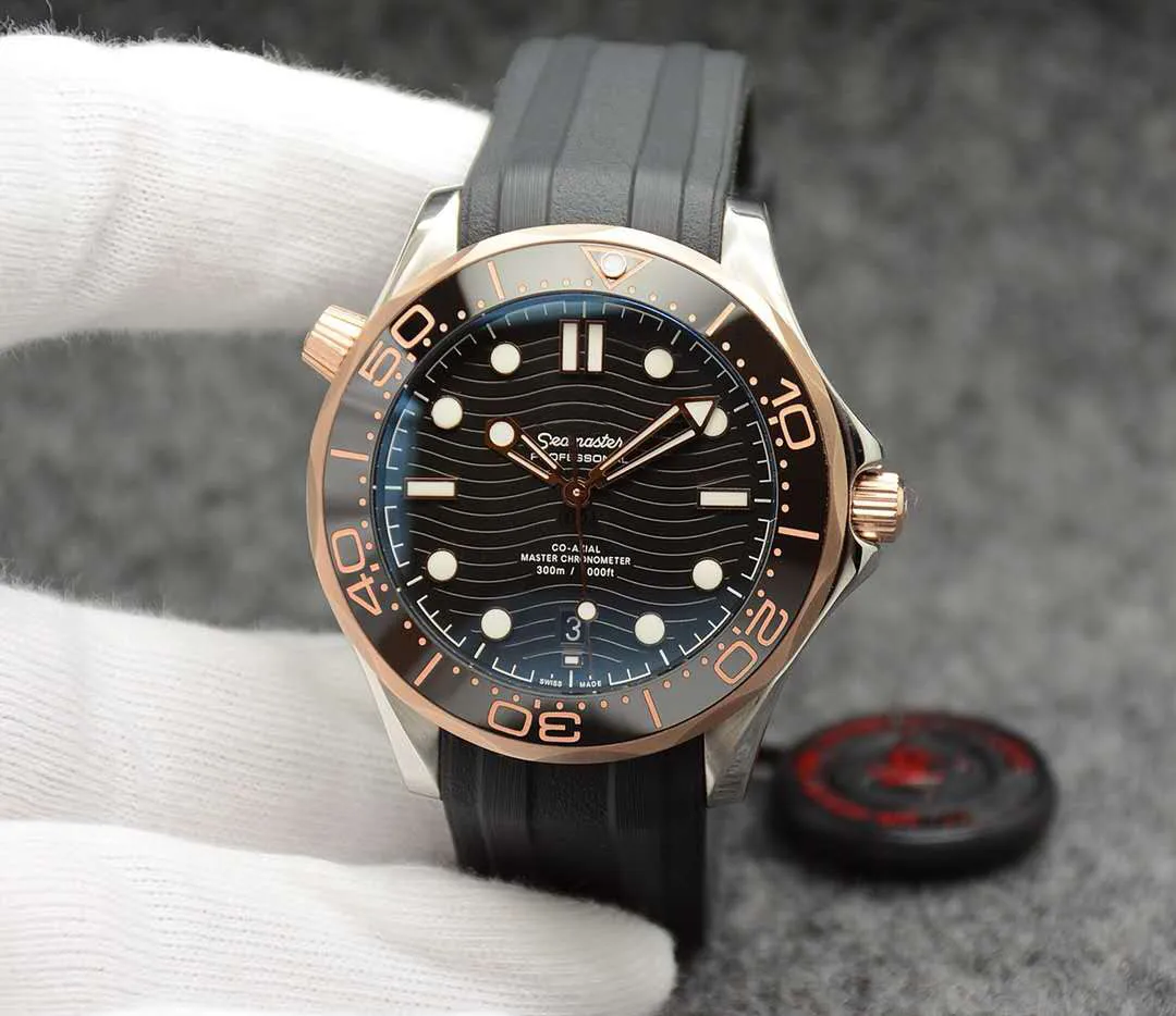 3a masculino para profissional mar relógio movimento automático oceano mergulhador 42mm moldura de cerâmica mestre designer borracha relógios272l