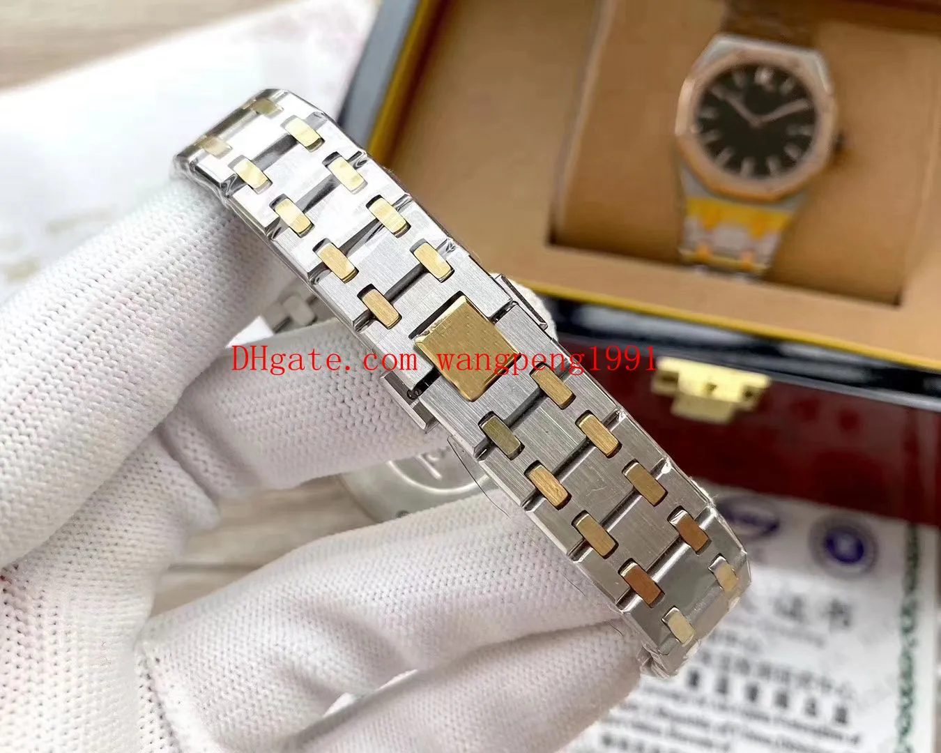 4 cores fosco relógios femininos 33mm 77350sr movimento de quartzo aço inoxidável dois tons bandas de ouro mulher designer relógios de pulso205i