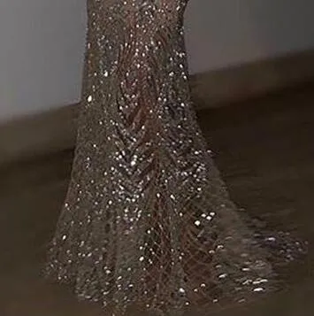 Женское вечернее платье без рукавов с глубоким V-образным вырезом и блестками, облегающее длинное платье для коктейльной вечеринки, формальные сексуальные элегантные платья, облегающее платье213D