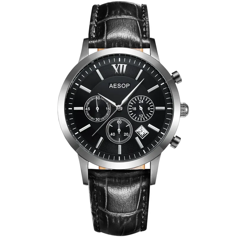 Aesop relógio masculino de luxo esporte quartzo relógio de pulso masculino relógios masculinos data automática aço inoxidável safira relogio mascul215d