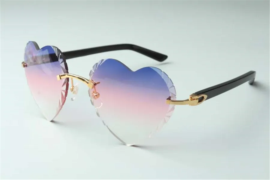 -vente directe de haute qualité nouvelles lunettes de soleil à lentilles coupantes en forme de coeur 8300687 branches de jambes aztèques taille 58-18-135 mm320R