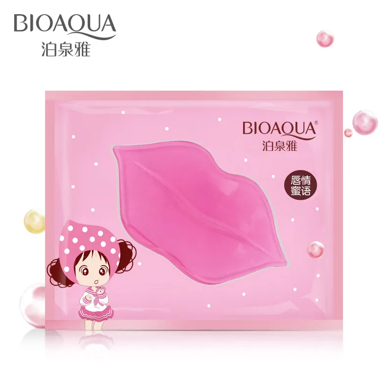 BIOAQUA Collagène Lèvres Masque Hydratant Réparateur Élimine Les Imperfections Des Lignes Pour Les Lèvres Sèches Hydratant Soins De La Peau 8g