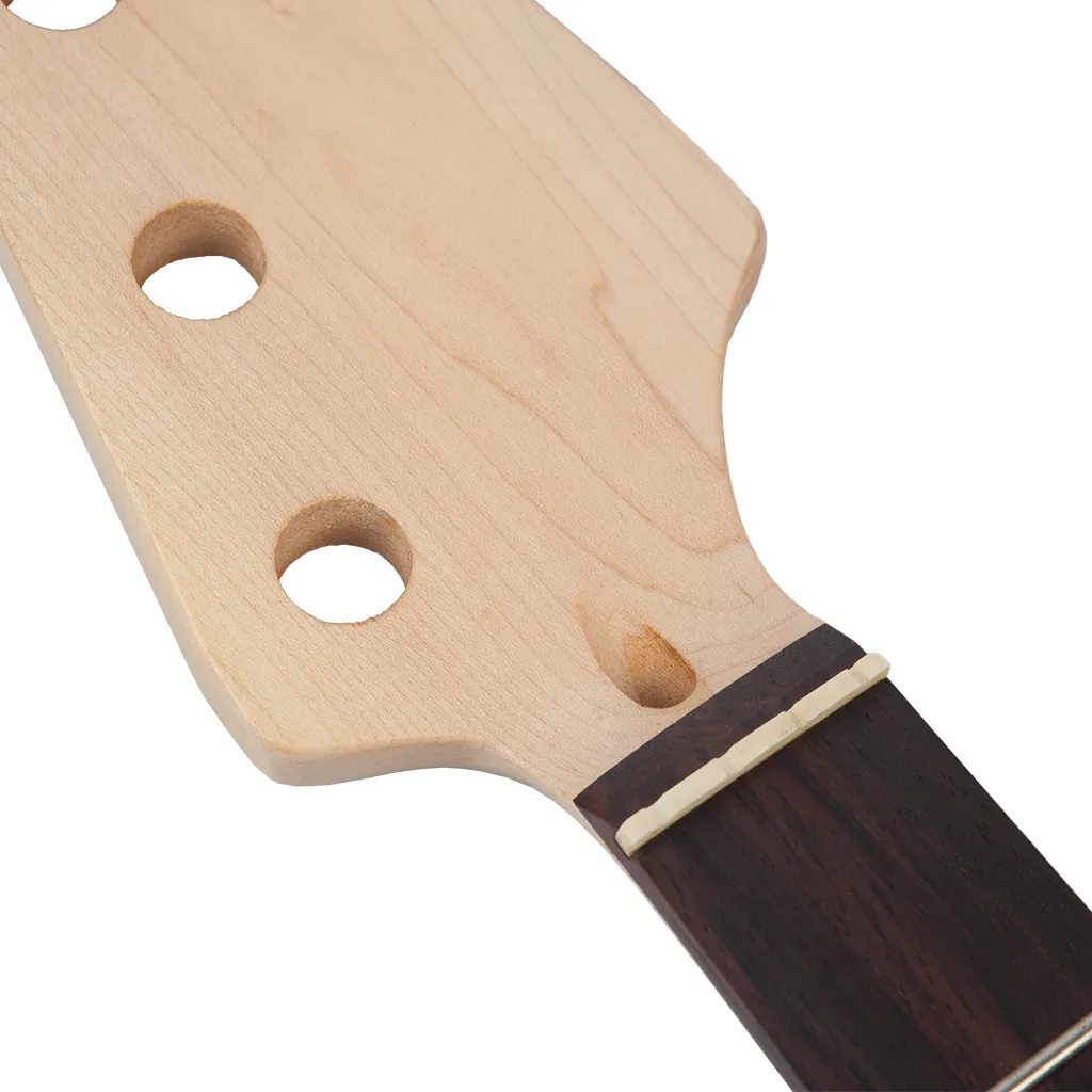 21 Bünde Rosewood Fingerplatten Maple Bass Hals für 4 Saiten Bass W weiße Punkte Ersatz5935779