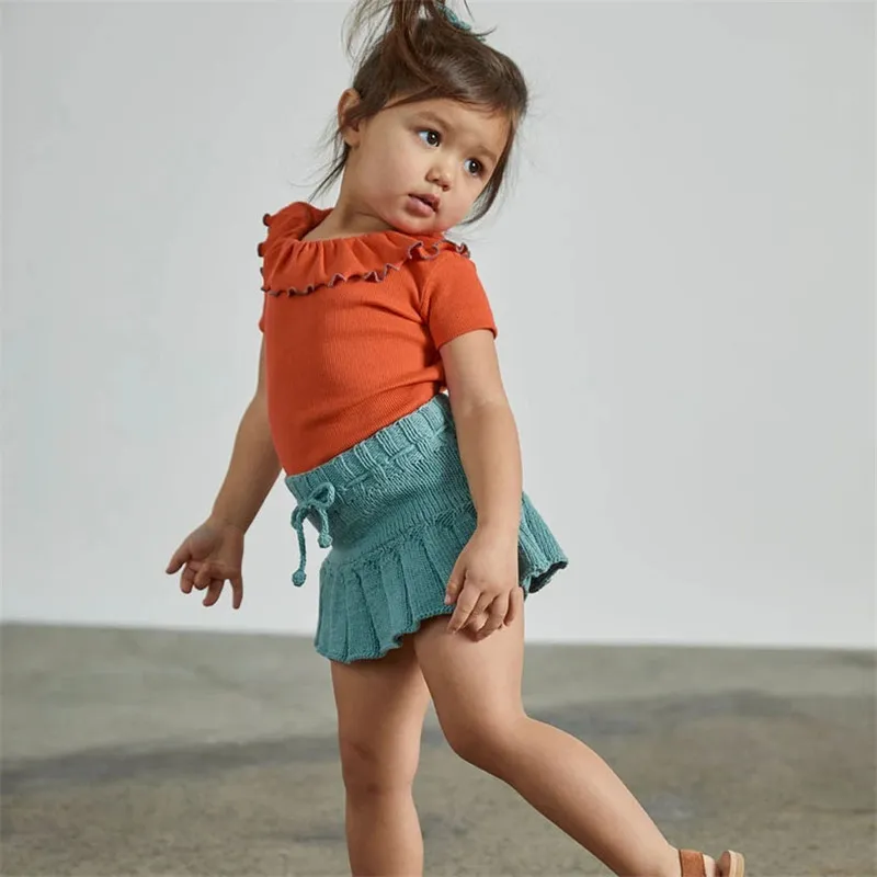 Misha e puff 2020 primavera verão recém chegados crianças meninas saias de malha adorável feito à mão crianças meninas verão saia do bebê roupas marca y6868672