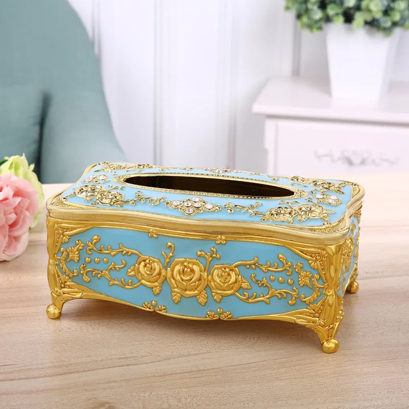 Creative Acrylic Tissue Box Home Decor European Paper Rack Office Home Office KTV el Desktop Paper Storage Box LZM055256j