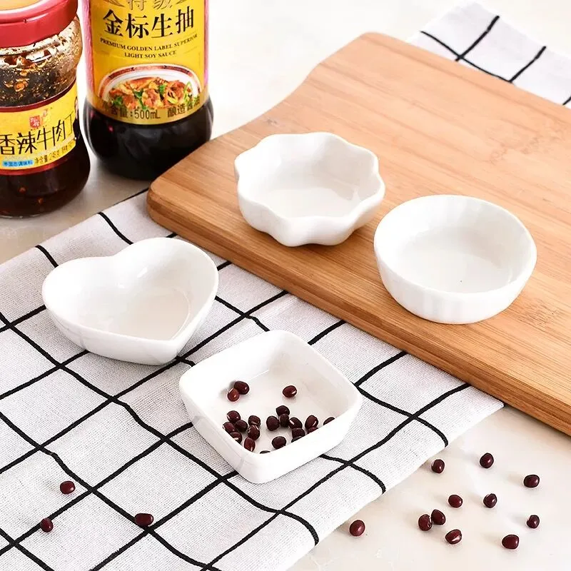 Kreativ keramik sås maträtt rund fyrkantig krydda liten maträtt japansk stil sås kryddor platta270d