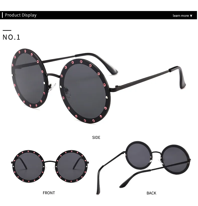 Nuevas gafas de sol redondas ópticas de resina para hombres y mujeres, gafas de sol de moda para conducir, gafas de sol de marca de diseñador Retro Vintage UV400318L