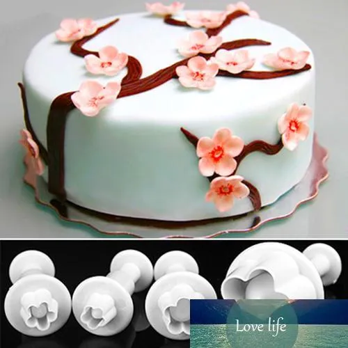 Plum Flower Plunger Fondant Mould Cutter Sugarcraft Cake Cookie Decorating228s