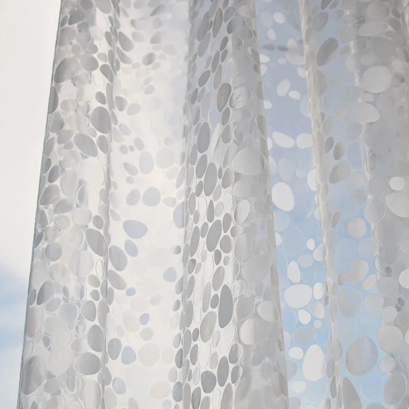 UFRIDAY – rideau de douche imperméable en PVC 3D, Transparent, blanc, clair, pour salle de bain, avec crochets, écran de bain, New281y