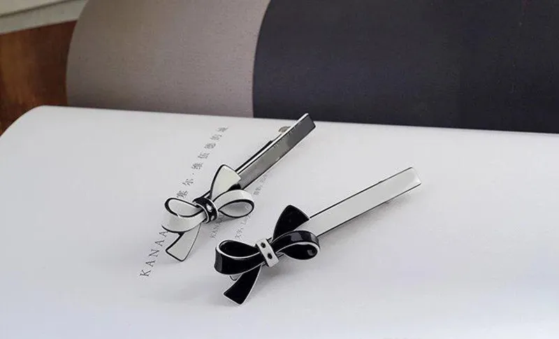 10 x 3 cm schwarz-weiße Acryl-Schmetterlings-Haarspangen mit einem Wort, Haarnadel für Damen, Lieblingsmode-Klassiker, Schmuck, headd2827