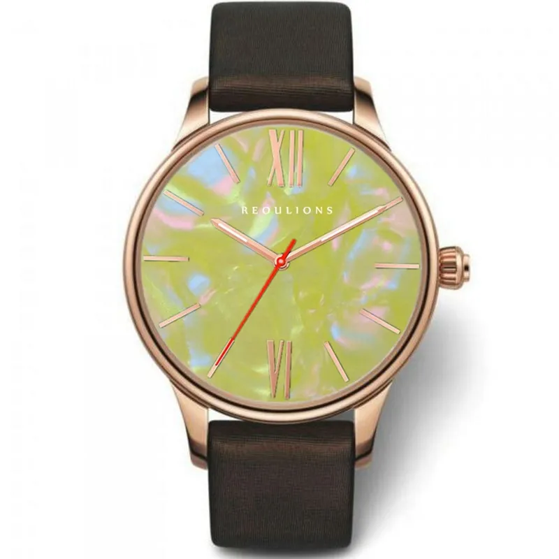 Aurora Color Shell Watch Nearth Trade New Reoulions 럭셔리 브랜드 가죽 Watch5453197