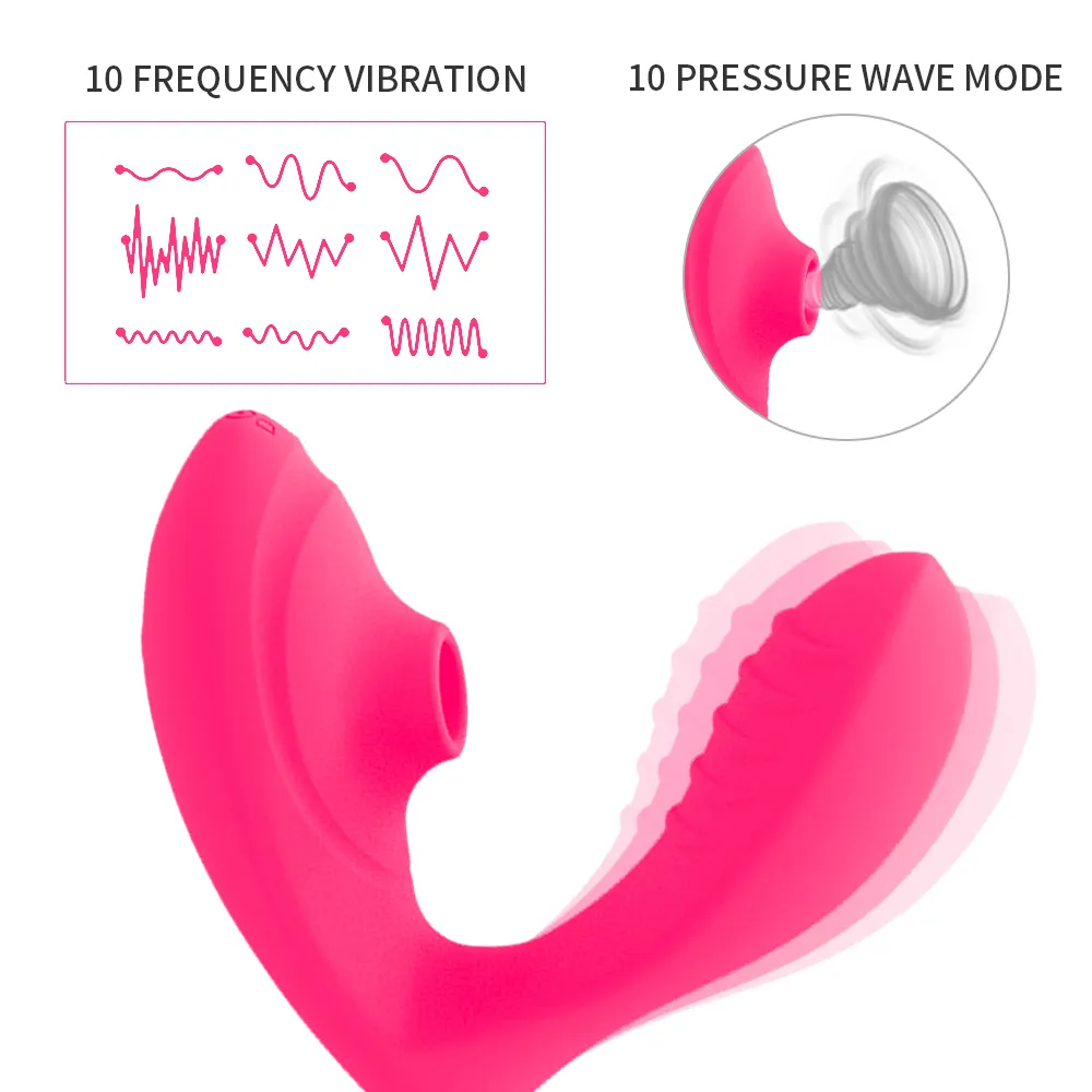 USB膣吸引バイブレーターワイヤレスコントロール10速度口腔クリトリス刺激gスポットディルドバイブレーターセックスおもちゃ大人Y195475098