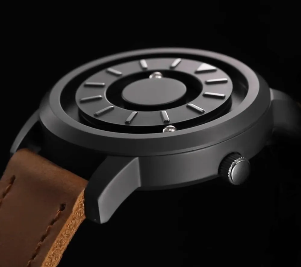 Montre à balle magnétique un designer unique quartz innovate concepts luxe étanche.
