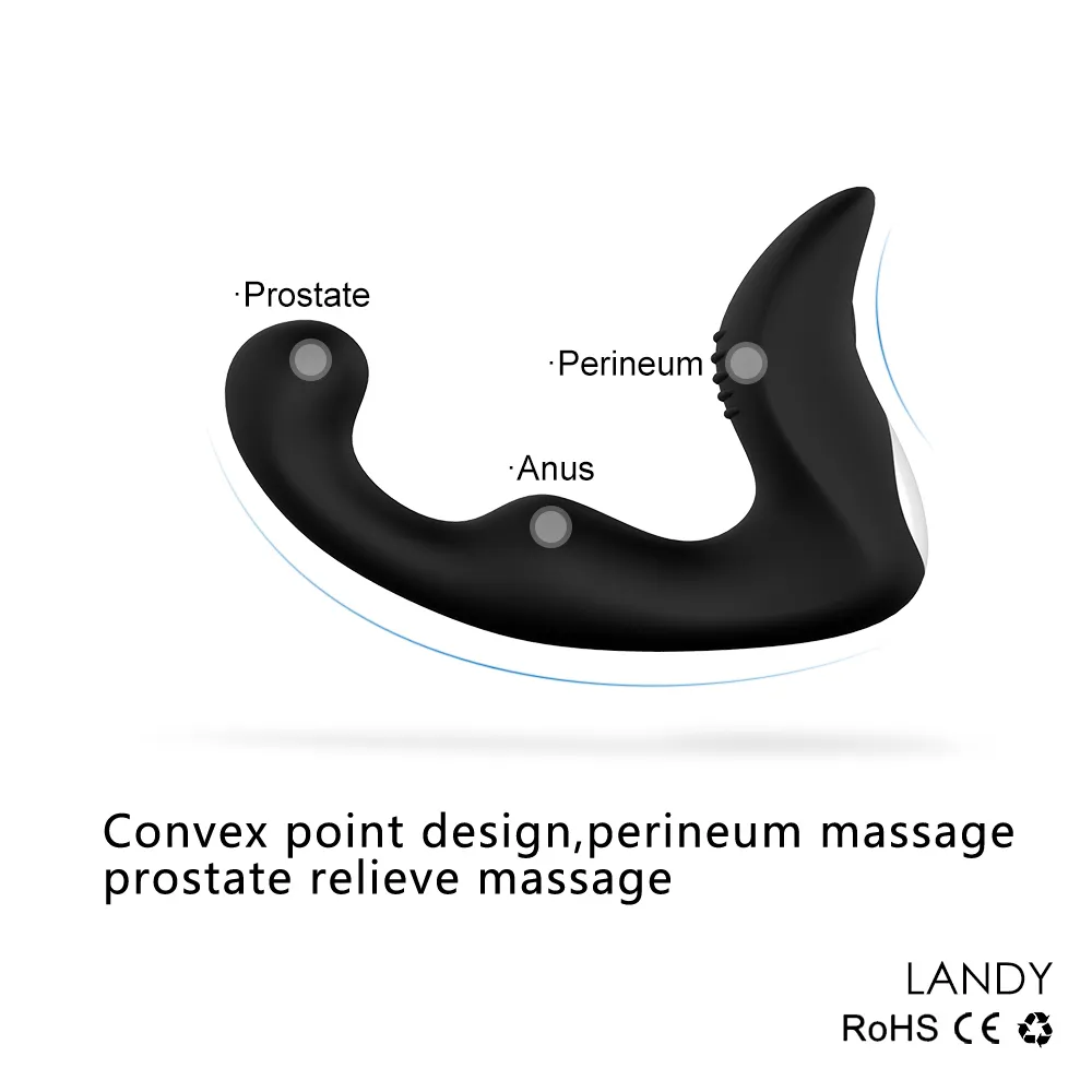 PHANXY Remote Control Male Prostate Massager Vibrator Men Silicone Butt SexToy For Gay beginners Tail Anal Plug Sex Toy Y2004221904011