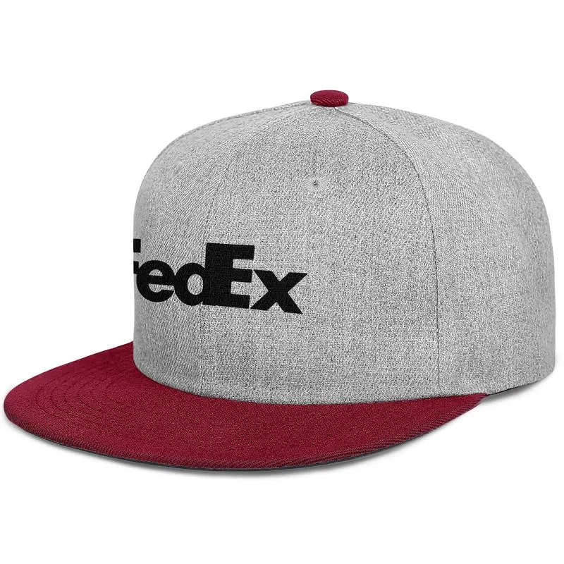 FedEx Federal Express Black Logo Black Unisex Flat Brim Baseball Cap Plain Team Trucker Cappelli camufaggi White Corporation Grey Gay Pride3287506