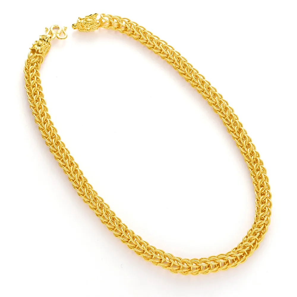 Hiphop tjock kedja 18k gul guldfylld cool mens halsband tung kedja gåva chunky smycken 60 cm long178x