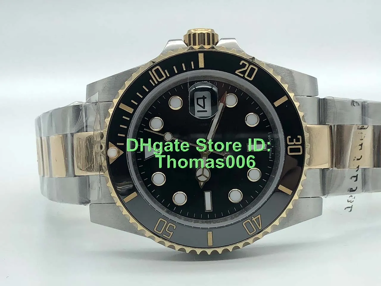 Wysokiej jakości zegarki 116610 116610LN Automatyczne czarne tarcze ceramiczna ramka męska zegarek 316L zegarki ze stali nierdzewnej 40 mm292z