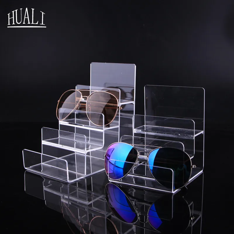 Espositore occhiali da sole trasparenti acrilici professionali Espositore occhiali trasparenti multistrato porta occhiali gioielli displa301J