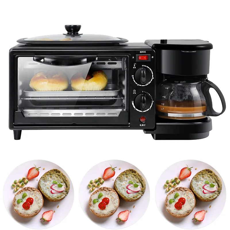 Home Multifunctional three in one breakfast machine household electric oven toaster frying pan mini oven Breakfast Machine 220V242T