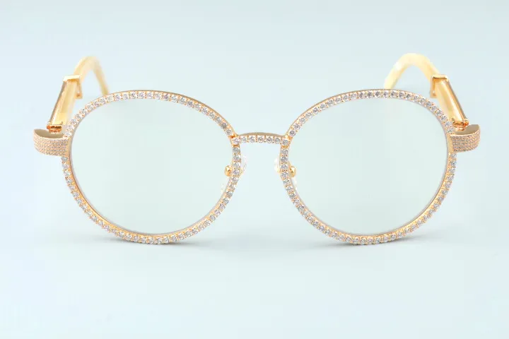 19 Новые роскошные круглые рамы алмазные очки Framet19900692retr
