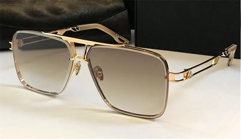 мужские очки, дизайнерские солнцезащитные очки, квадратные K, золотая оправа, линзы с хрустальной огранкой, высококачественные уличные очки с чехлом312u