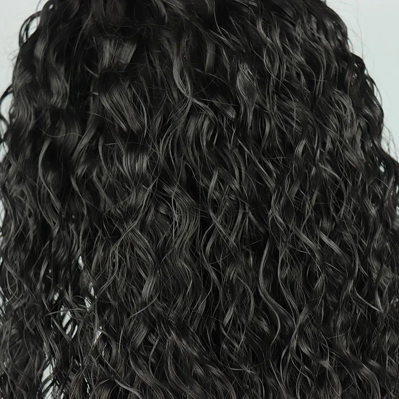 Black 133 Synthetic Lace Front Curly Long Wig No Glue Heat Resistant Fiber Suitable For Black Women Daily Wigs20206234710