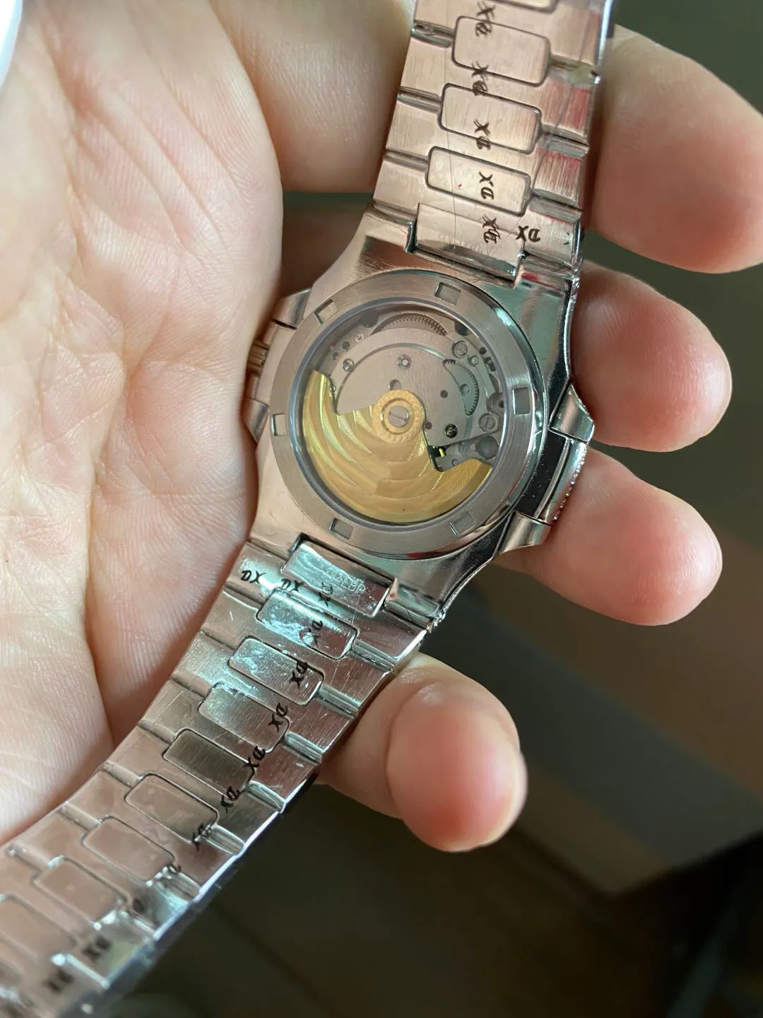Роскошные часы «Снежинка» с блестящими бриллиантами, часы 5711, автоматический механический механизм, 40 мм, 18 карат, белое золото, яркий бриллиант, двусторонний, Sapph263x