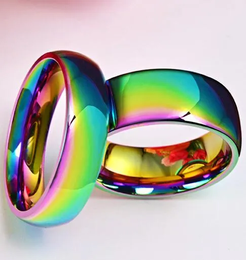 Interi 50 Pz 6mm comodi anelli in acciaio inossidabile 316L anello di tendenza dei gioielli con fascia di moda uomo donna2857