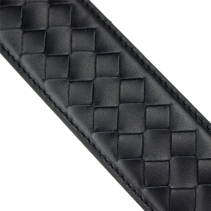 2019 nouveau créateur de mode hommes d'affaires tricotés à la main ceintures de luxe boucle ardillon boucle ceintures en cuir véritable pour hommes ceinture de taille 279Z