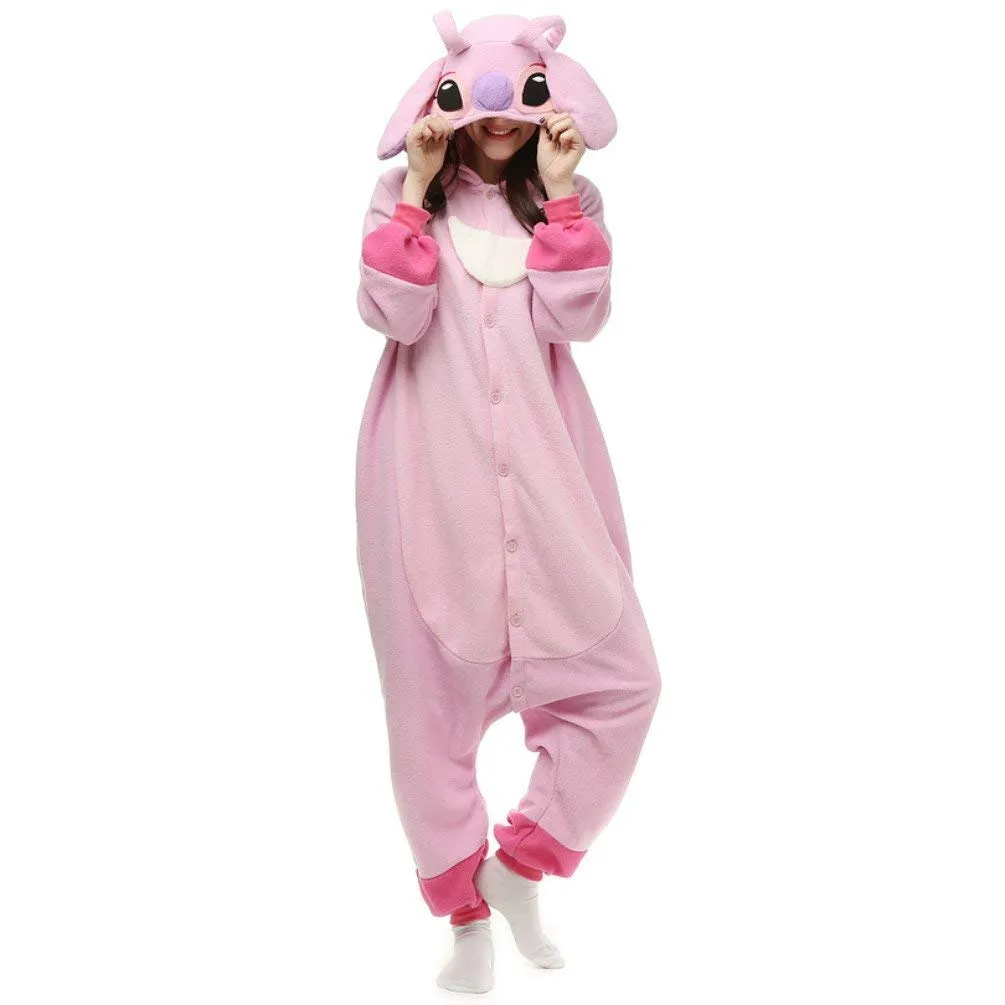 Unisex-Einteiler-Pyjama für Erwachsene, Stich-Tier-Nachtwäsche für Halloween-Party-Kostüme, 259 g