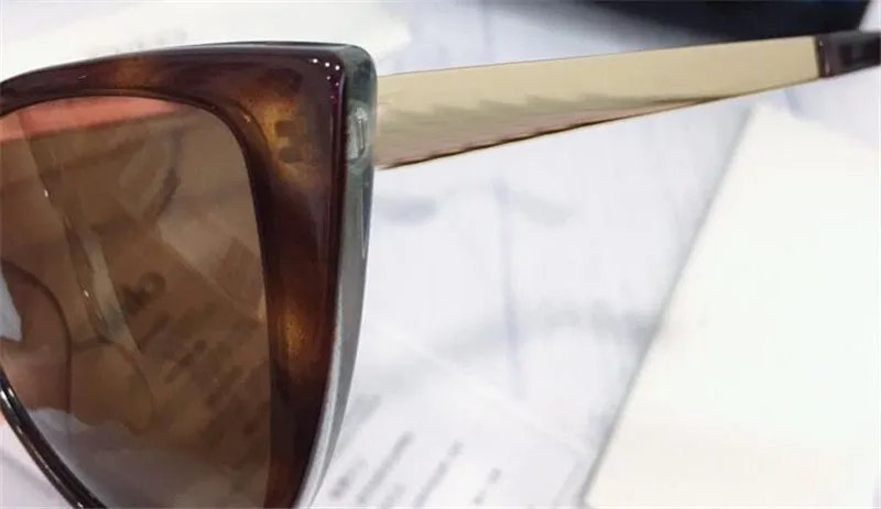Neue Verkaufsmodedesigner Sonnenbrille 3816 Cat Eye Frame Features Brettmaterial beliebter einfacher Stil Top -Qualität UV400259l