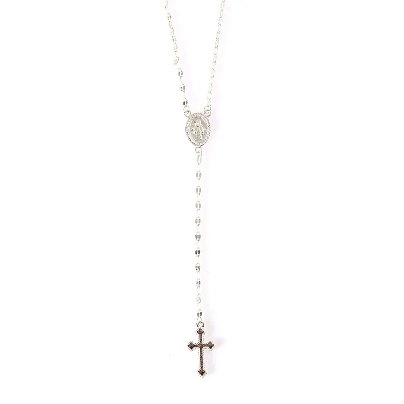 Collana con pendente scintillante di vendita caldo Collana lunga con catena d'imitazione Rosario 2020 Pendenti delle collane Gioielli religiosi2840647