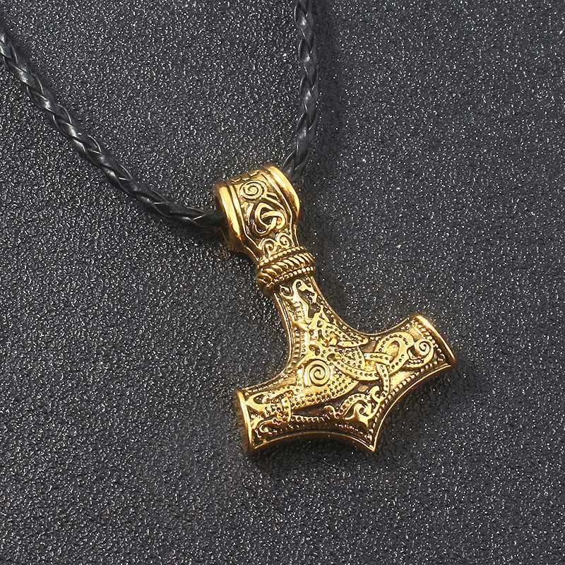 Hangende kettingen Midy Ancient Noorse Vikings Charms Supernatural Moon Pentagram ketting vrouwen sieraden touwketen12875