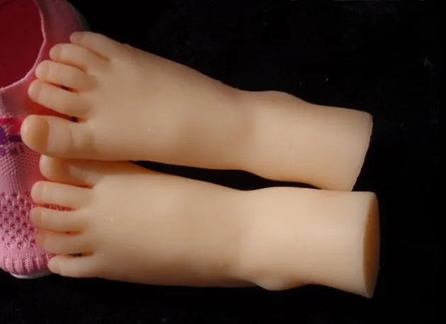 12cm Simulación Reallife Femenina Mannequín de calzado Niña Display Postos Pedicura Pintura de acupuntura médica un pastel187d