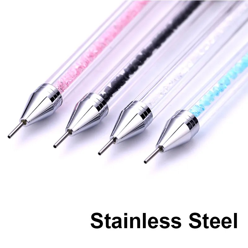 Dualended Nail Dotting Pen Crystal Beads Handle Rhinestone Studs Picker Wax Pencil Manicure Acrylic Nails Art Tools D301930177