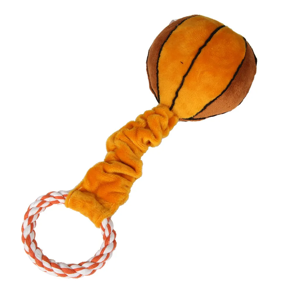 Pet Dogs Toy Plush Braided Cotton Rope Sport Ball Toys For Puppy Dog Pets Dog Squeaker Sound Toy Pet Supplies4066443