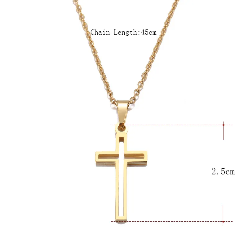 Collier en acier inoxydable pour le collier de chaîne de couleurs or et argenté pour les femmes, petits bijoux religieux en or8977756