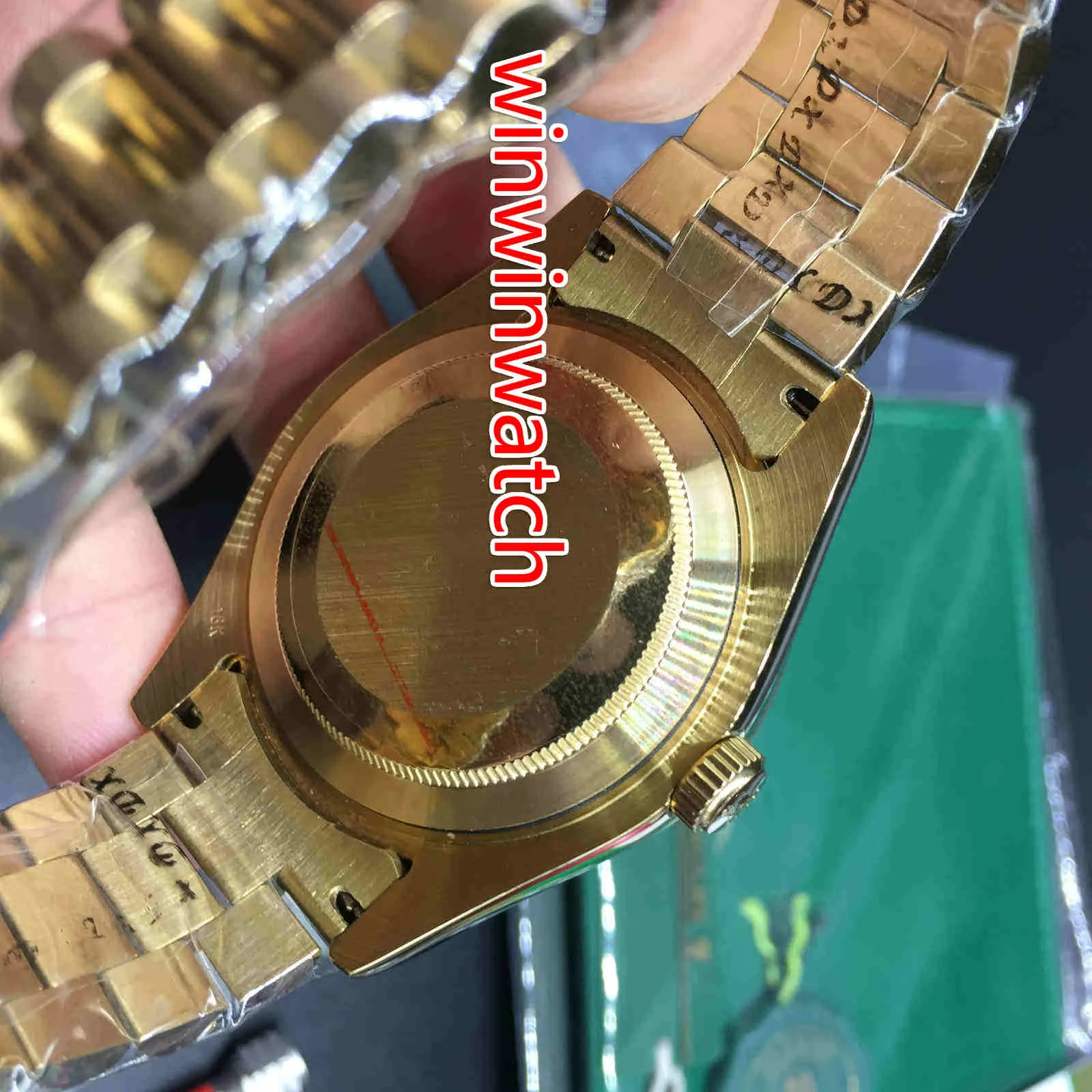 Luxus-Gold-Diamant-Uhren für Herren, automatische mechanische Uhr, Gold, Edelstahl, goldenes Zifferblatt, Uhren, luxuriös, glitzernder Diamant Wrist3324