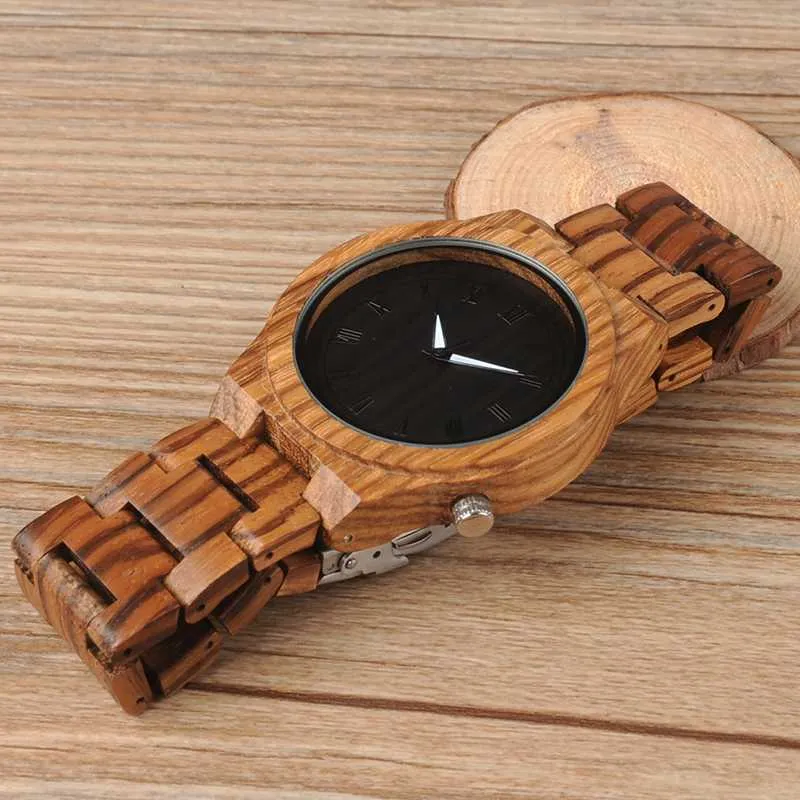 BOBOBIRD montres en bois montres en bois calendrier naturel affichage bracelet cadeau Relogio navires des états-unis 1266R