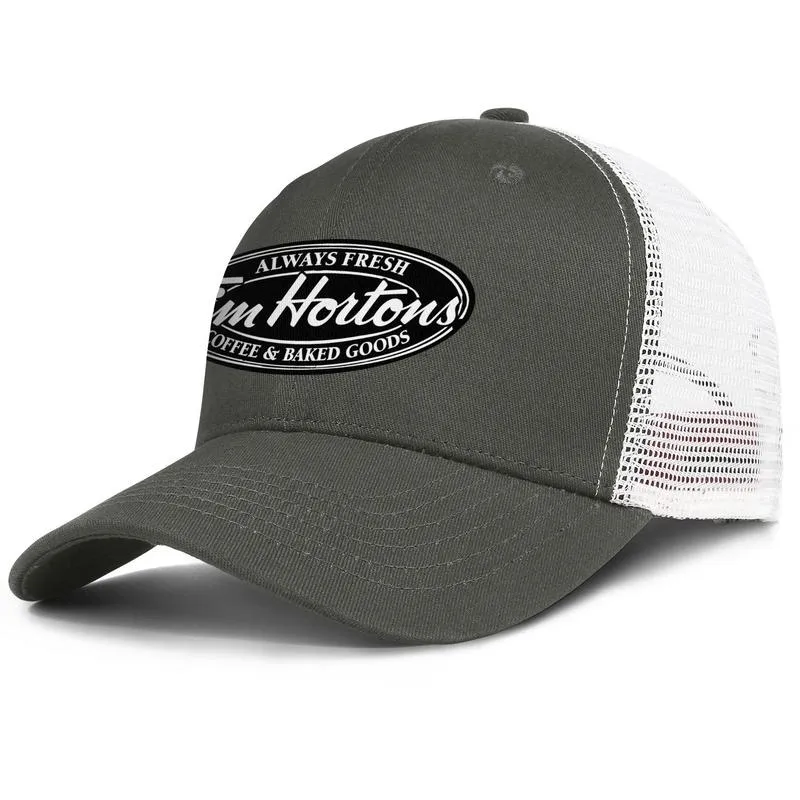 Tim Hortons Logo Mens and Womens Регулируемый грузовик Meshcap Designer подобрал милый классический бейсбол -бейсбольный полевой ресторан Logo223f