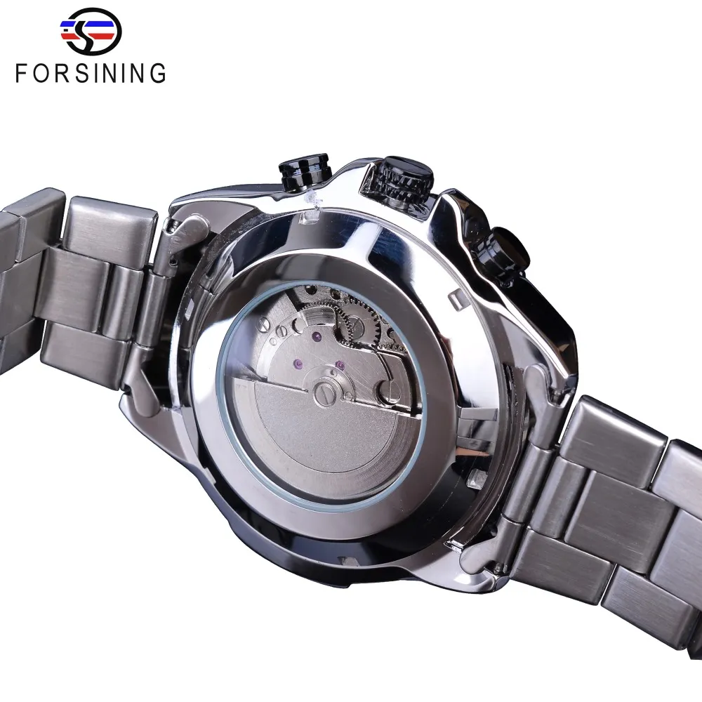cwp 2021 Forsining watches Steampunk Design Three Small Dial Complete Calendar Waterproof Men's Automatic Top Brand Luxury Sp205i