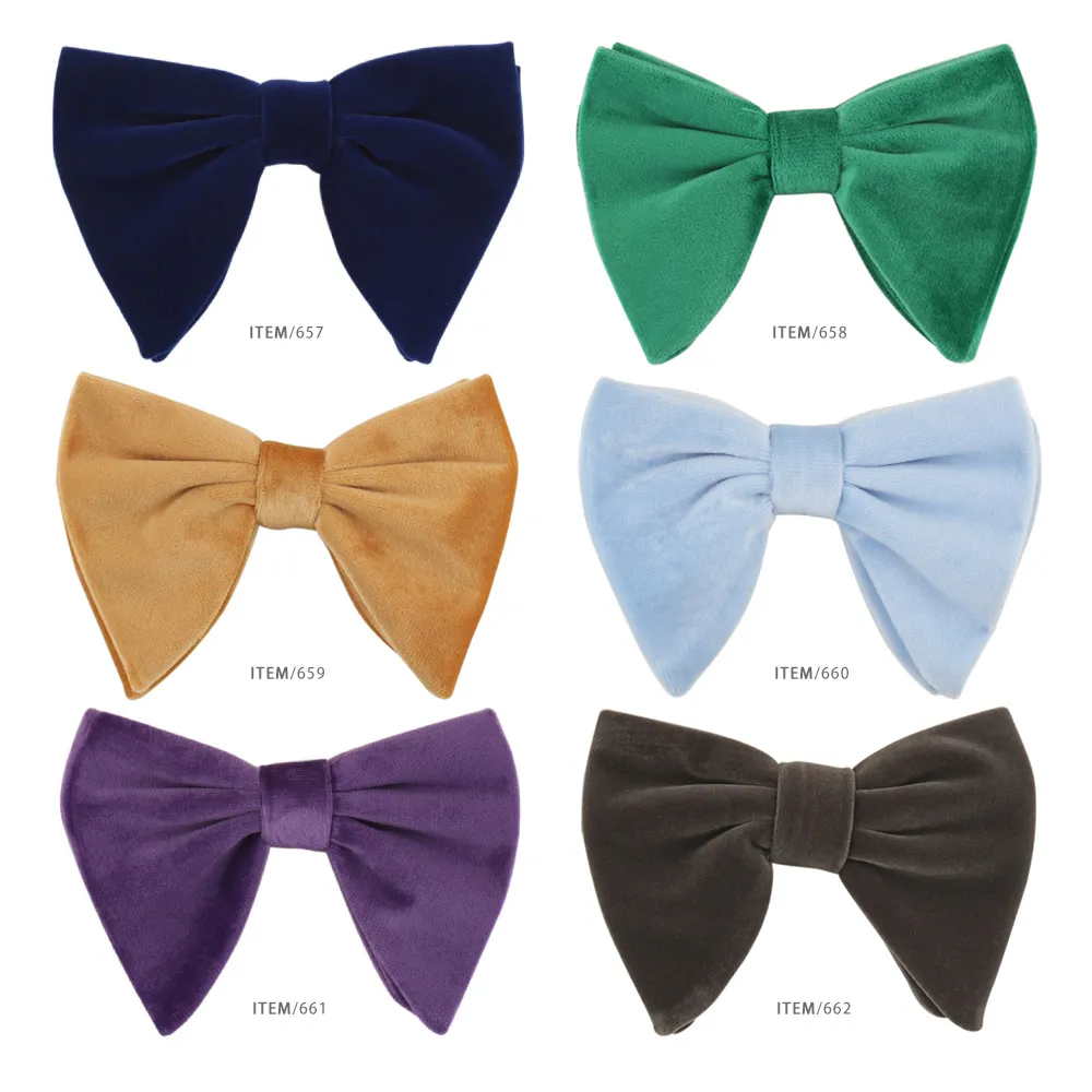 Mäns sammet båge slips mens för förbundna satin formell smoking stor bowtie överdimensionerade bowties238w